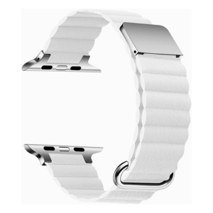 UCHUANG for Apple Watch Band Strap 42mm 44mm 45mm Magnetic Genuine Adjustable Replacement Wristband Compatible with iWatch Ultra Series 8/7/6/5/4/3/2/1/SE, White