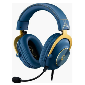 Logitech Pro X League of Legends Edition Gaming Headset, 50mm Precision Drivers, 100 Hz-10 Khz Frequency Response, 35 ohm Impedance, 91.7 dB SPL @ 1 mW & 1 cm Sensitiviy, Blue | 981-001106