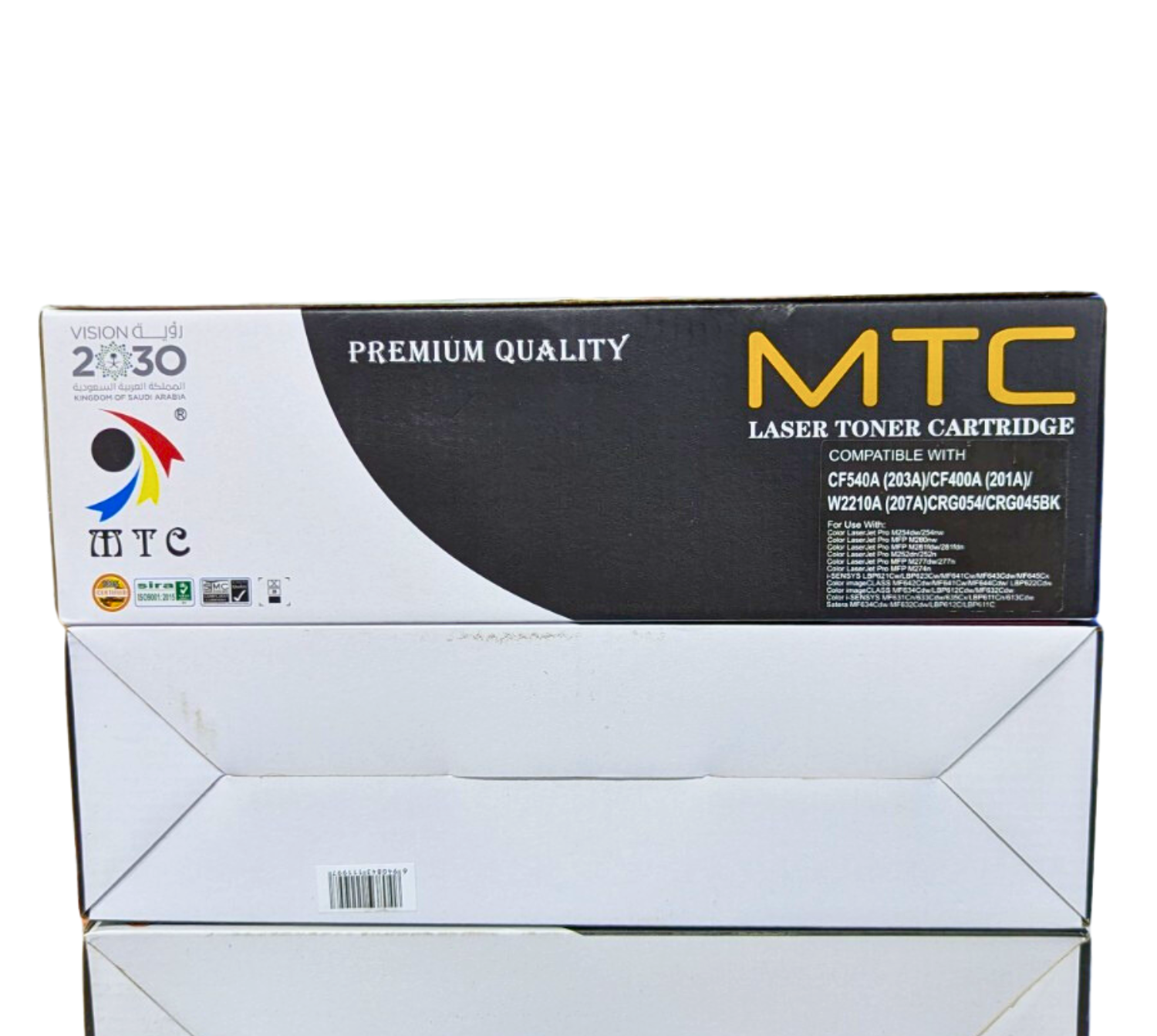 MTC LASER TONER CARTRIDGE COMPATIBLE WITH  CF540A (203A)/CF400A (201A)/ W2210A (207A)CRG054/CRG045BK