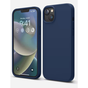 Compatible with iPhone 14 Plus Case, Liquid Silicone Case, Full Body Protective Cover, Shockproof, Slim Phone Case, Anti-Scratch Soft Microfiber Lining, 6.7 inch Jean Indigo