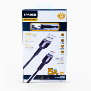 Sparky Lightning Nylon Cable/5A, 25W-Durable Without Bending