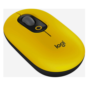 Logitech Wireless Pop Mouse, With Customizable Emoji, 1000 DPI Nominal Value, 4 Buttons, 10m Range, Bluetooth Connection, Precision/Speed Scroll, OS Compatible, Blast Yellow | 910-006546