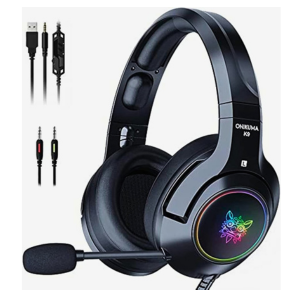 ONIKUMA K9 Gaming Headset for Laptop/ PS4/Xbox One Controller casque PC Stereo Earphones Headphone with Microphone LED Light