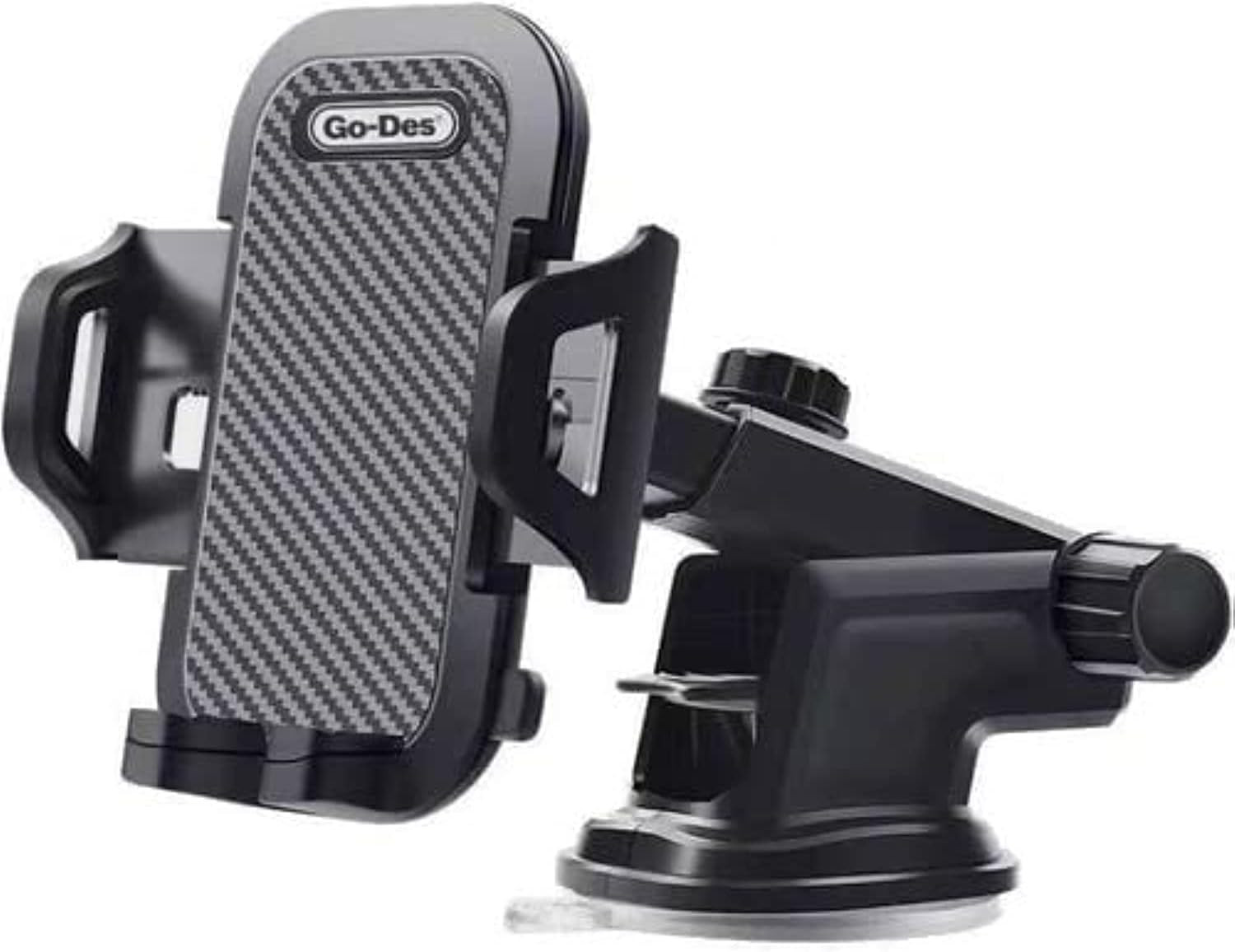 Go-Des Car Mobile Holder, 360 Degree Rotation & Adjustable Mobile Stand for Car Dashboard Windshield and Air Vent Black (HD693-Type D)