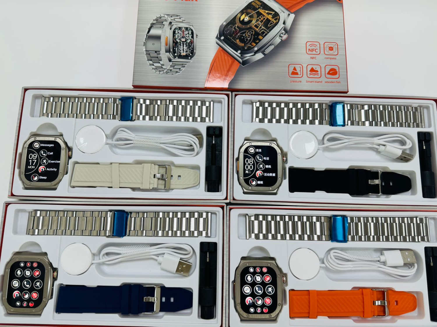 Smart teconologis Smart watch Ulta HW Max 8 Big Screen size blutooth call waterproof with 2 strap