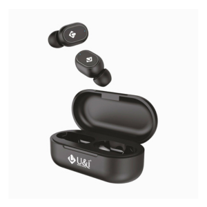 U&i My Dots Series True Wireless Earbuds with 20 Hours Battery Backup and Mic Bluetooth Headset (Black, True Wireless)