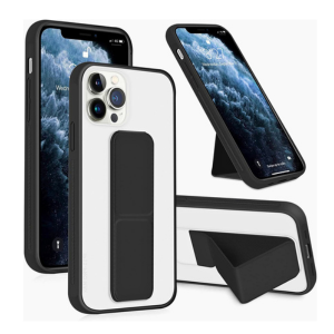 Best Price INFOSUN for iPhone 11 Pro Case Stand Cover Matte Cases with Frosted Back Hand Grip Kickstand Cover Holder Shockproof Translucent Design for iPhone 11 Pro (5.8 Inch) (2019) (Black)