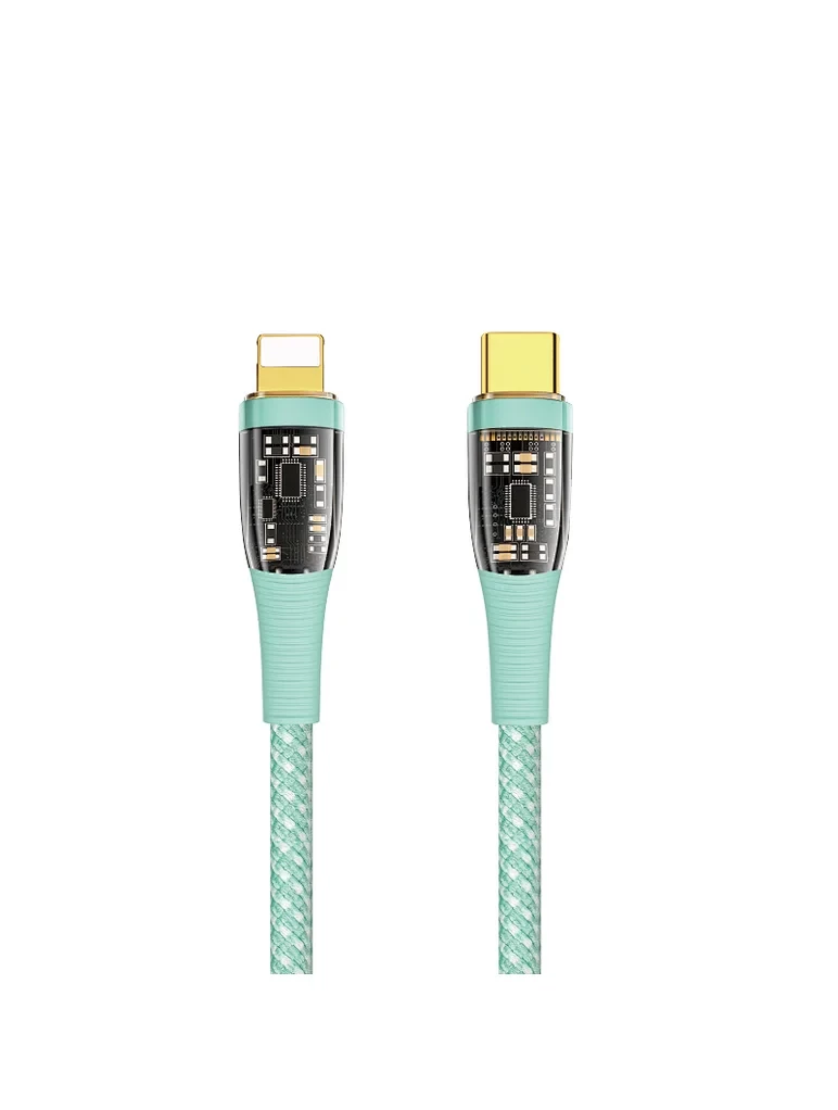 WiWU Transparet Shell Type C Charger Braided Charging Cord