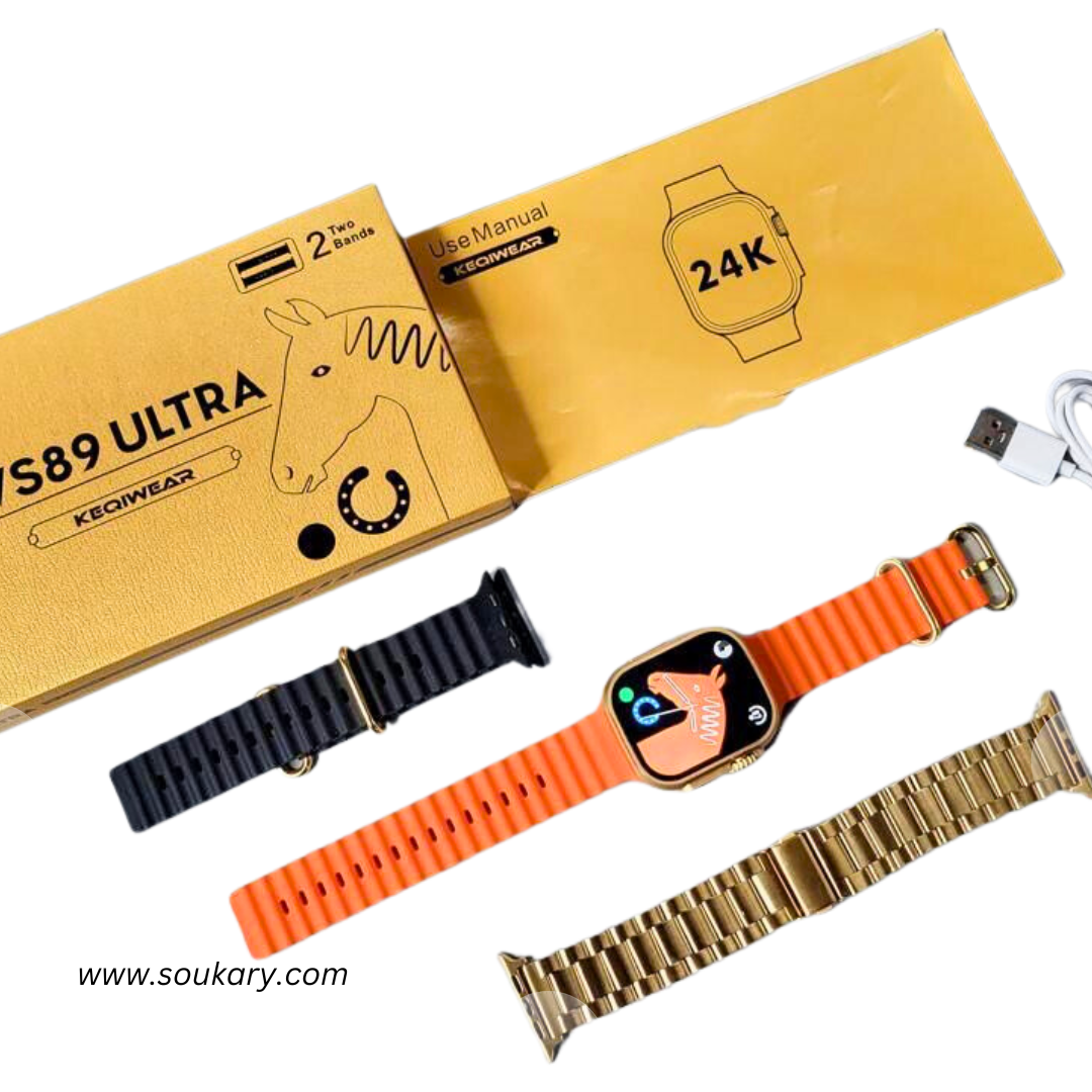 WS89 ULTRA SMART WATCH WITH FREE 2 BANDS FREE