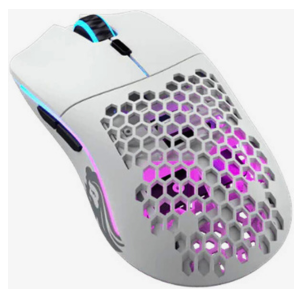 Glorious Model O Wireless Gaming Mouse, 19,000 Programmable DPI and Up to 1000 Hz Polling Rate, Up to 71 Hours of Playtime, 400 IPS, 6 Buttons, 8 Effects RGB Light, Matte White | GLO-MS-OW-MW