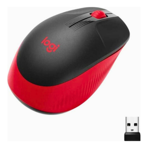 Logitech M190 Wireless Mouse, 1000 dpi, 3 Buttons, Red | 910-005908