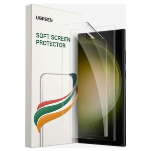 UGREEN 2 Pack Samsung Galaxy S22/S23 Ultra 3D Curved Screen Protector, Flexible TPU Film, Easy Installation, Bubble Free, Scratch Resistant, Anti-Fingerprint, Full Screen Coverage, HD Clear Film
