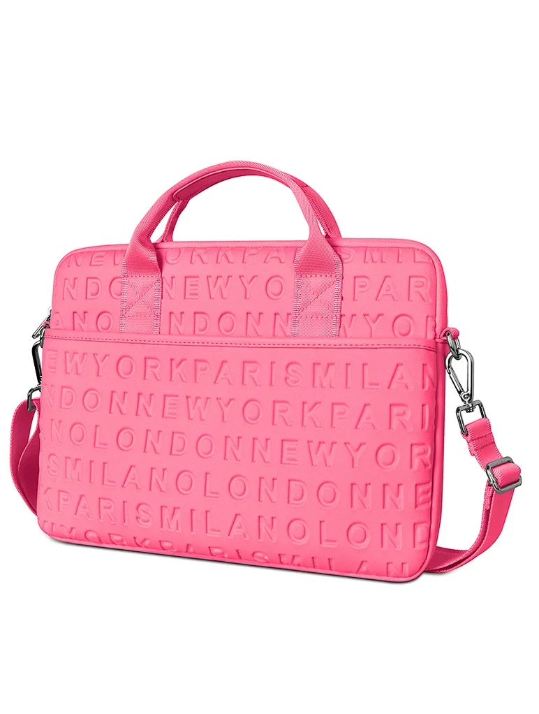 WiWU Waterproof Lycra Cosmo Laptop Slim Bag Laptop Handbag with Strap for Men and Women