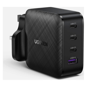 UGREEN 65W USB C Charger Plug 4 Port GaN Type C PD QC 3.0 Fast Wall Mains Adapter UK Compatible with MacBook Pro Air,iPad,iPhone 12 Pro 11,Samsung S21 S20,Dell XPS 13,Lenovo HP Laptop,Acer Chromebook