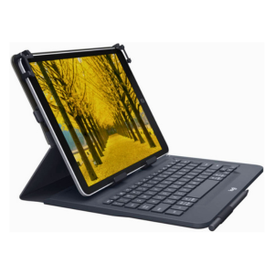 Logitech Universal Folio Keyboard & Folio Case, For 9-10" Tablets, Solid Build, Long Lasting Protection, Two Year Battery Life, Compatible With Apple / Android / Windows Tablets, Black | 920-008341