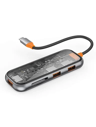 WiWU New Cyber Series Multifunctional 5-in-1 Type C Hub Adapter