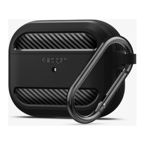 Spigen Rugged Armor Designed for Apple Airpods Pro Case (2019) - Matte Black