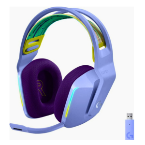 Logitech G733 LightSpeed Wireless RGB Gaming Headset, Lilac | 981-000890