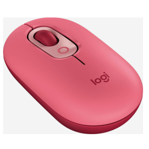 Logitech Wireless Pop Mouse, With Customizable Emoji, 1000 DPI Nominal Value, 4 Buttons, 10m Range, Bluetooth Connection, Precision/Speed Scroll, OS Compatible, Heartbreaker Rose - Pink | 910-006548
