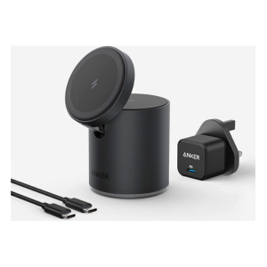 Anker 623 Magnetic Wireless Charger (Maggo), 2-In-1 Wireless Charging Station With 20W USb-C Charger, For Iphone 13/12 Series, Airpods Pro (Interstellar Gray)