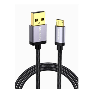 UGREEN Micro USB Cable Nylon Braided Fast Quick Charger Cable USB to Micro USB 2.0 Android Charging Cord Compatible for Galaxy S7 S6, Note, LG, Nexus, Nokia, PS4,- Black 2Meter