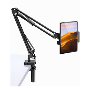UGREEN 360° Rotation Tablet Mount Holder for Bed, Adjustable iPad Arm Clamp for Desk, Alloy Cell Phone Tablet Stand Compatible with iPad Pro 2022/ iPad Air/iPad mini/iPhone 14 Pro Samsung Tab Black