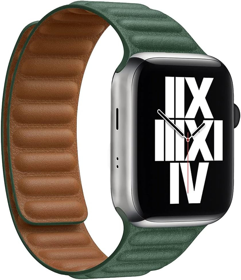 Dark Green Magnetic Clasp Adjustable Strap For Apple Iwatch (45mm/49mm –  The Hatke